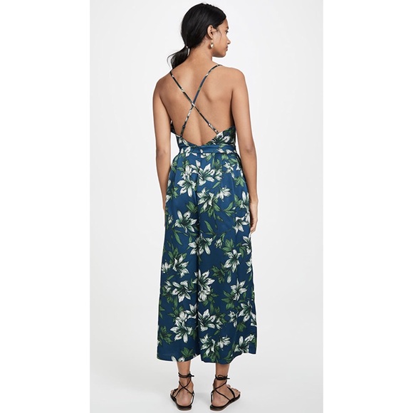 J.O.A. Tropical Navy Jumpsuit - Picture 2 of 3